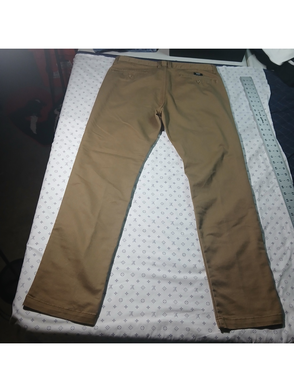 Vans Surf Supply Brown Chino Pants Mens 34x32 Skate Streetwear Casual Retro